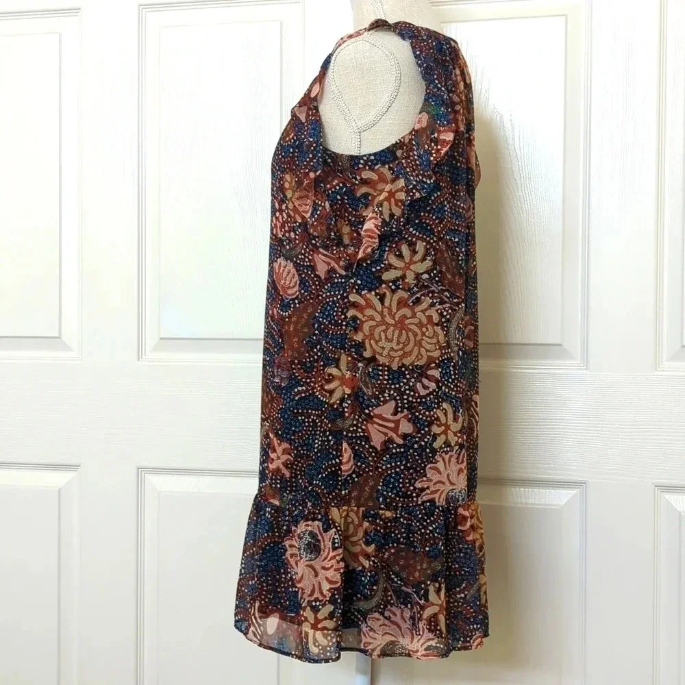 Madewell Sea Floral Lily Ruffle Dress